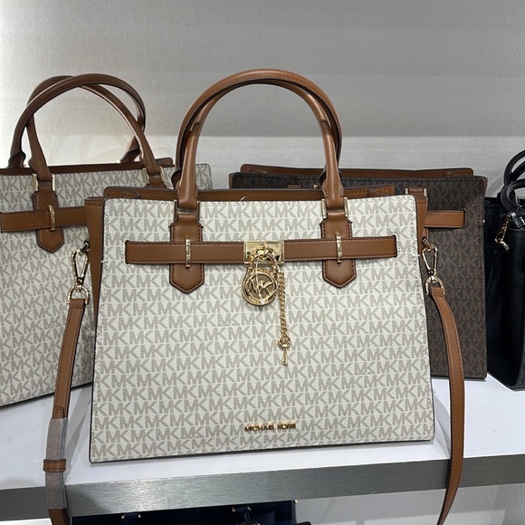 Michael Kors Hamilton Meidum Satchel Shoulder Crossbody 
Vanilla - Picture 15 of 16